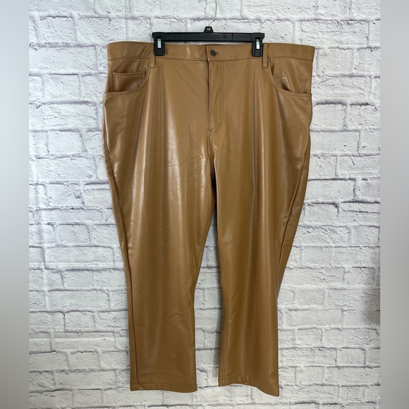 Abercrombie & Fitch Pants - Abercrombie & Fitch Curve Love Faux Leather ’90s Straight Ultra High Rise SZ 22S